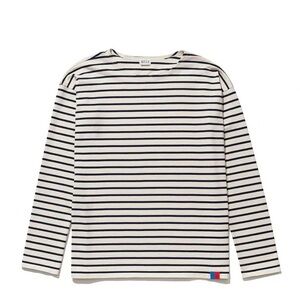 KULE Navy and White Striped Long Sleeve Tee